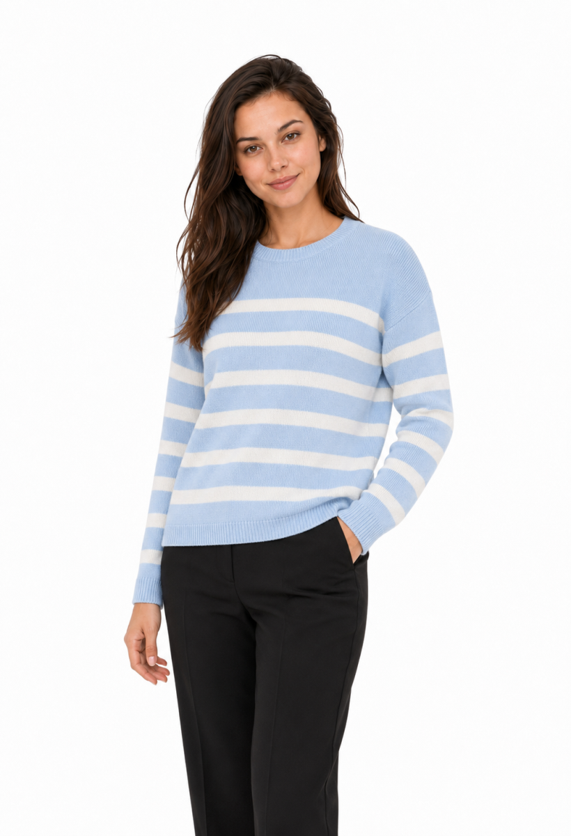 Sweater rayado trenzas Ayla